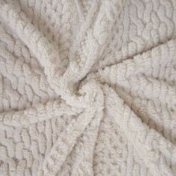 Tissu Katia fabrics - Fausse fourrure - Texture écru