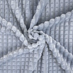Tissu Katia fabrics - Fausse fourrure - Waffle bleu