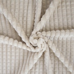 Tissu Katia fabrics - Fausse fourrure - Waffle sable