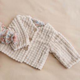 Tissu Katia fabrics - Fausse fourrure - Waffle sable