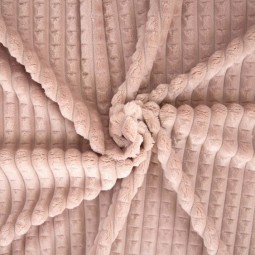 Tissu Katia fabrics - Fausse fourrure - Waffle rose