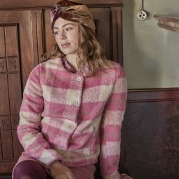 Tissu Katia fabrics - Lainage - Carreaux rose