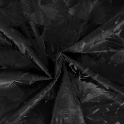 Tissu Katia fabrics - Suédine - Feuilles noir