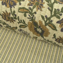 Tissu matelassé coton indienne - Delhi ambre