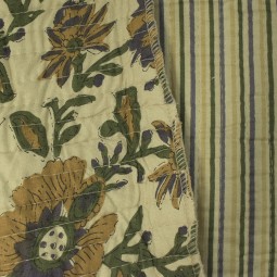 Tissu matelassé coton indienne - Delhi ambre
