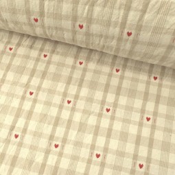 Tissu coton - Ollon rouge