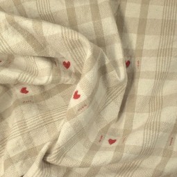 Tissu coton - Ollon rouge