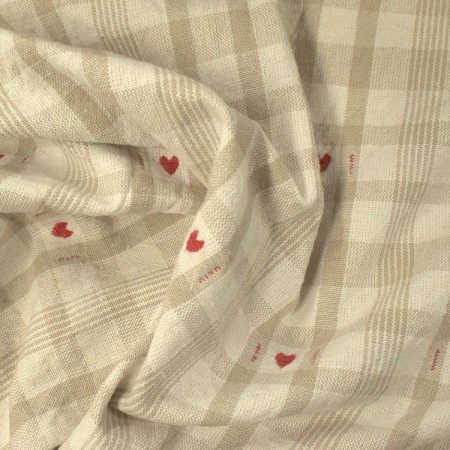 Tissu coton - Ollon rouge