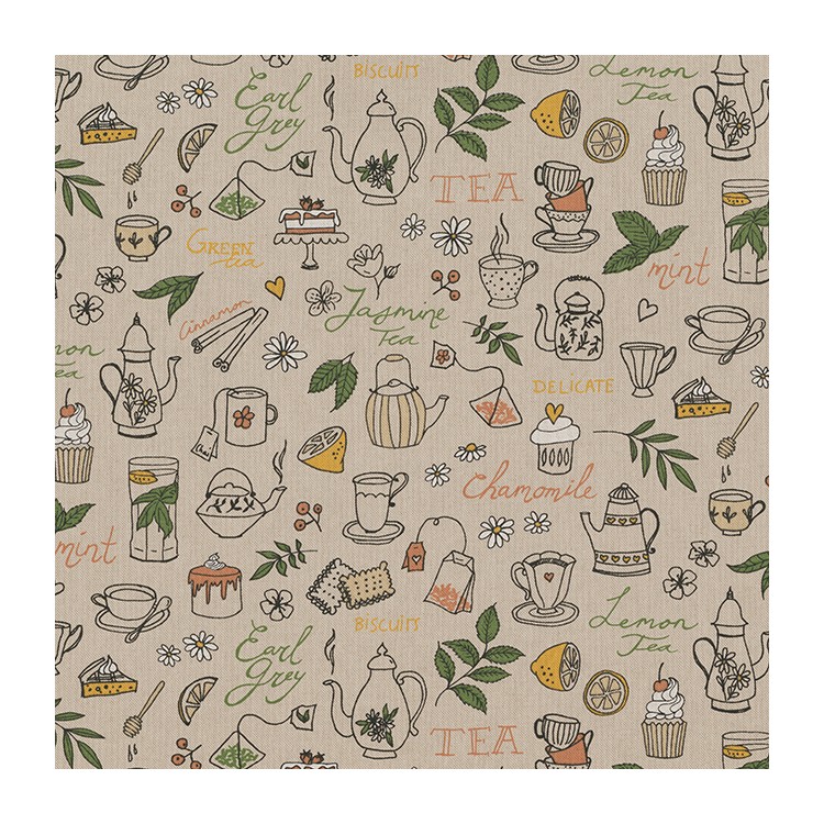 Tissu canvas - Tea party
