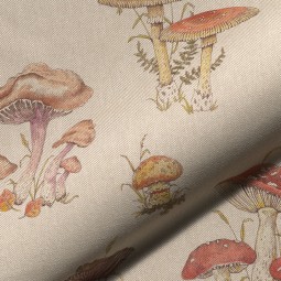 Tissu canvas - Mushroom