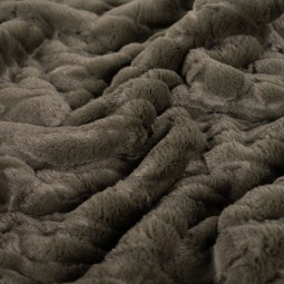 Tissu fausse fourrure - Cosy malou kaki