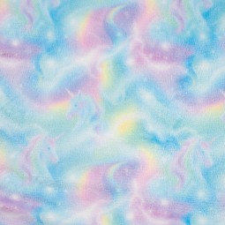 Tissu polaire doudou - Licorne