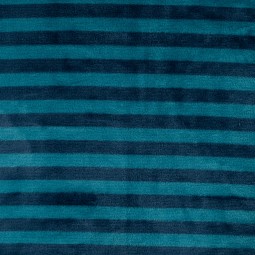 Tissu polaire doudou - Rayures bleu