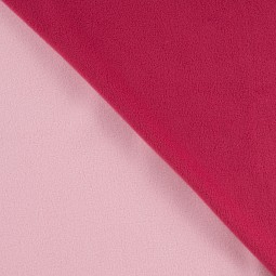 Tissu polaire double face - Rose