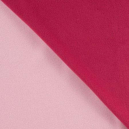 Tissu polaire double face - Rose