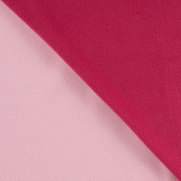 Tissu polaire double face - Rose