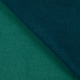 Tissu polaire double face - Pétrole