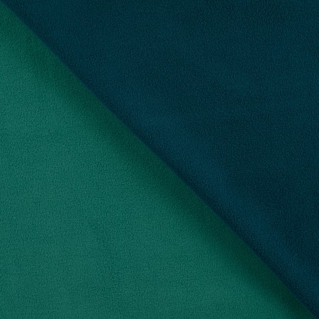 Tissu polaire double face - Pétrole