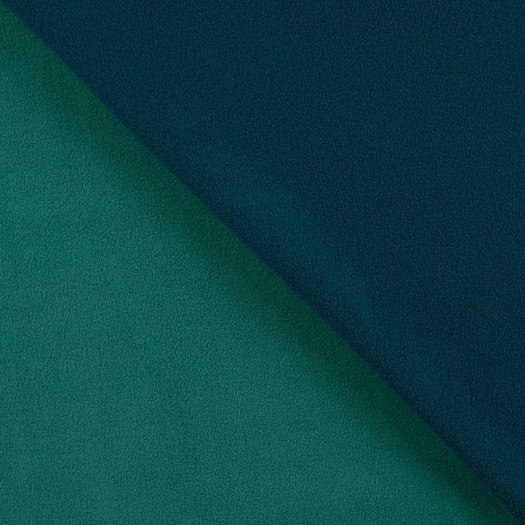 Tissu polaire double face - Pétrole
