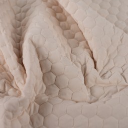 Tissu matelassé - Alvéole sable