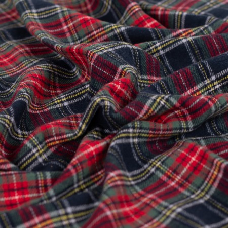 Tissu flanelle - Carreaux rouge