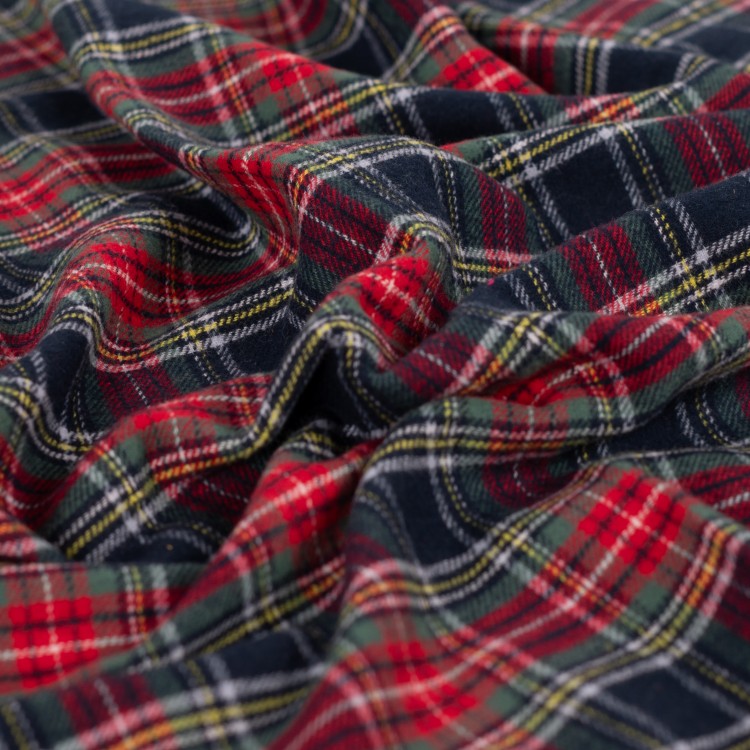 Tissu flanelle - Carreaux rouge
