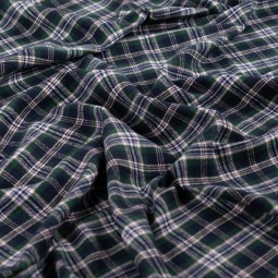 Tissu flanelle - Carreaux bleu