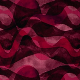 Tissu Twill Viscose Ecovero - Waves cyclam