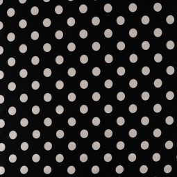 Tissu viscose - Pois noir