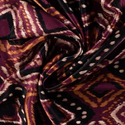 Tissu viscose - Losange vin