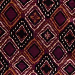Tissu viscose - Losange vin