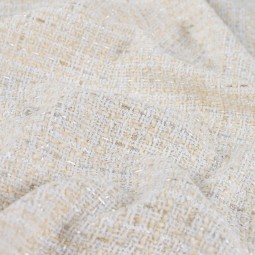 Tissu flanelle - Tweed écru