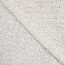 Tissu flanelle - Tweed écru