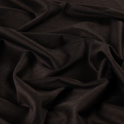 Tissu viscose et polyester - Herringbone marron noir