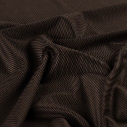Tissu viscose et polyester - Pied de poule marron noir