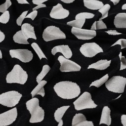 Tissu maille - Jacquard noir