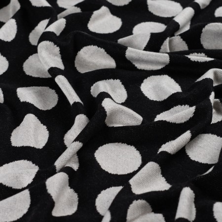 Tissu maille - Jacquard noir