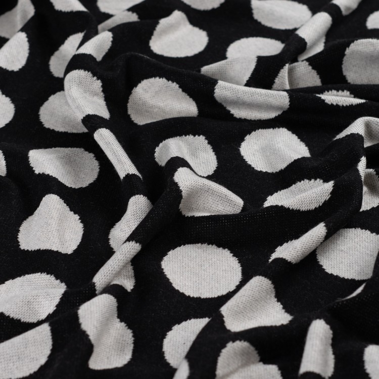 Tissu maille - Jacquard noir