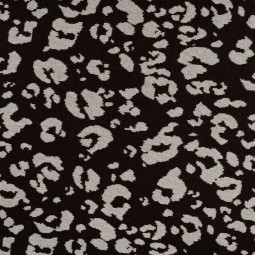 Tissu maille - Léopard marron foncé