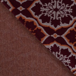 Tissu maille - Ethnique vin