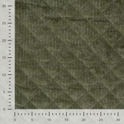Tissu matelassé - Velours kaki fausse fourrure