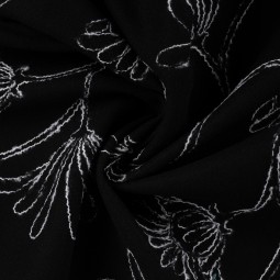 Tissu lainage - Lunara noir