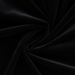 Tissu velours de coton - Noir