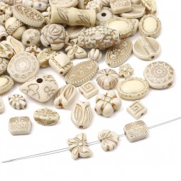 Perles mix gravées x20g