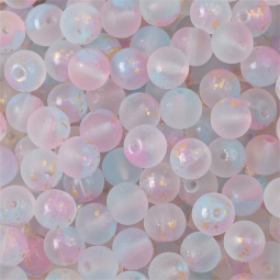 Perles en verre ronde x50