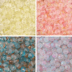 Perles en verre ronde x50