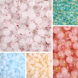 Perles en verre ronde x50