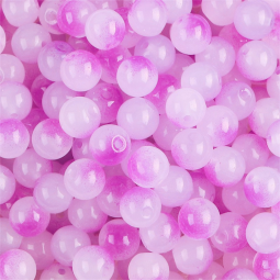 Perles en verre ronde x50