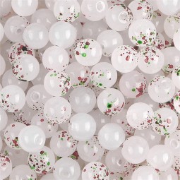 Perles en verre ronde x50