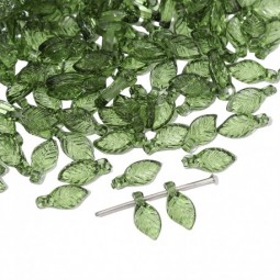 Perles feuilles x50